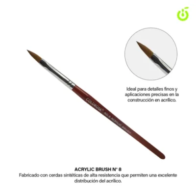 PINCEL ACRILICO N8 COLDROSE CR000063