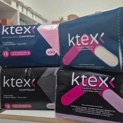 COMPRESAS KTEX VARIOS COLORES