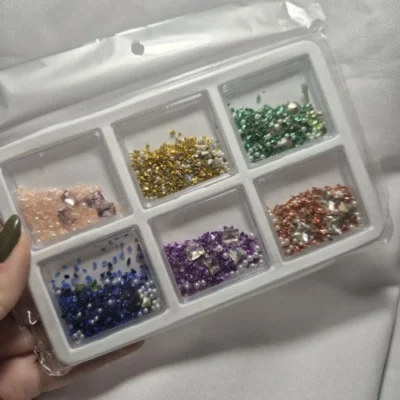 DECO PIEDRAS COLORES Y STRASS 6PCS