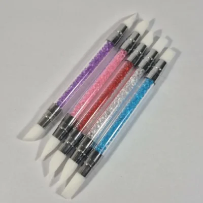 SET PINCEL SILICONA DOBLE PUNTA X 5