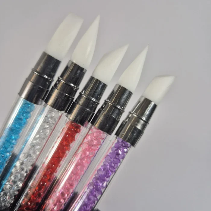 SET PINCEL SILICONA DOBLE PUNTA X 5