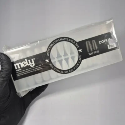 TIPS SOFT GEL COFFIN MATTE MELY PRELIMADOS 300PCS