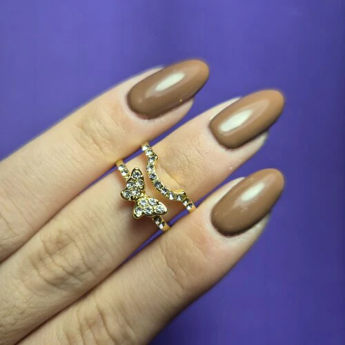 ANILLO PARA FOTOS MARIPOSA DORADO