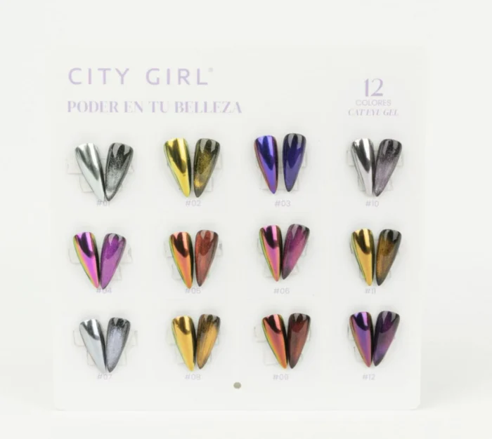 Polvo city girl multifuncional ojo de gato y espejado