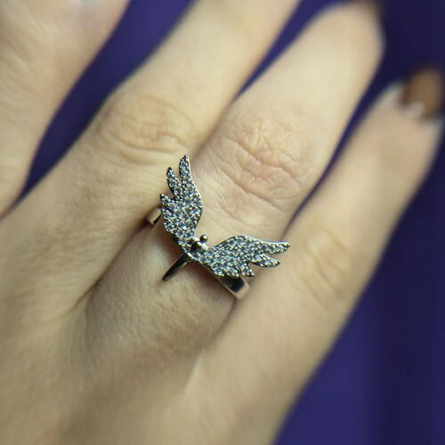 ANILLO PARA FOTOS ALAS PLATEADO