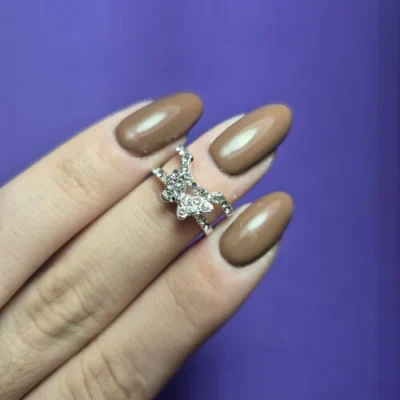 ANILLO PARA FOTOS MARIPOSA PLATEADO