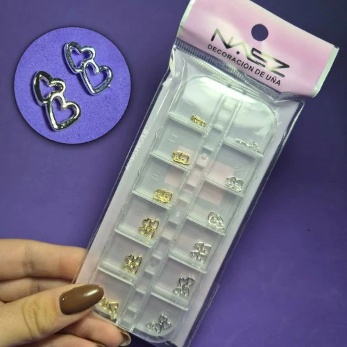 DECORACION CORAZONES DOBLES DORADOS Y PLATEADOS X12 DECORACION CORAZONES DOBLES DORADOS Y PLATEADOS X12