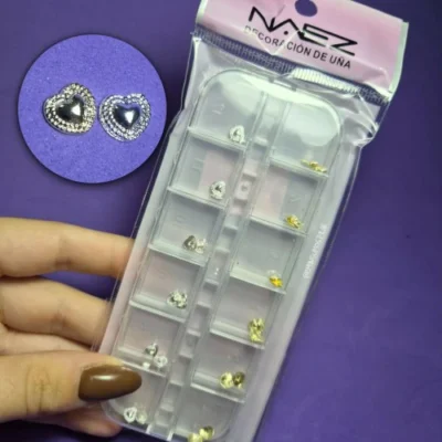 DECORACION CORAZONES DORADOS Y PLATEADOS X12