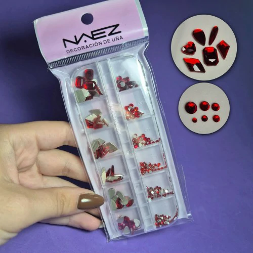 DECORACION VARIOS FORMAS ROJO NAEZ X12 DECORACION VARIOS FORMAS ROJO NAEZ X12