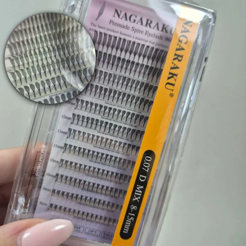 PESTAÑAS PREMADE SPIRE NAGARAKU 0.07D MIX PESTAÑAS PREMADE SPIRE NAGARAKU 0.07D MIX