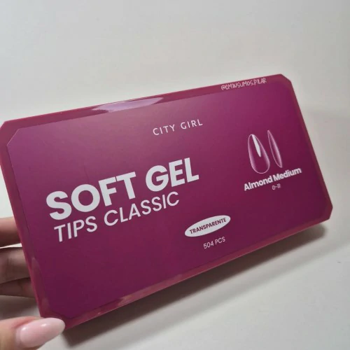 TIPS SOFT GEL ALMOND MEDIUM CITY GIRL (0 al 11)