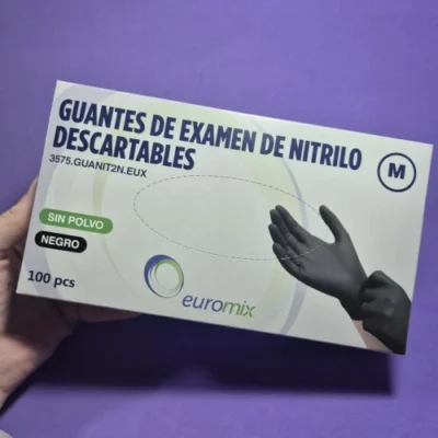 CAJA GUANTES NITRILO EUROMIX M NEGRO CAJA GUANTES NITRILO EUROMIX M NEGRO