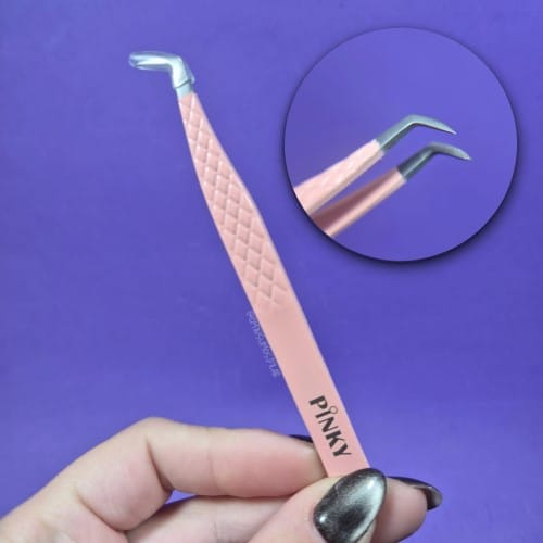 pinza para pestaña pinky 4 pinza TIPO L PREMIUM para pestaña pinky 3