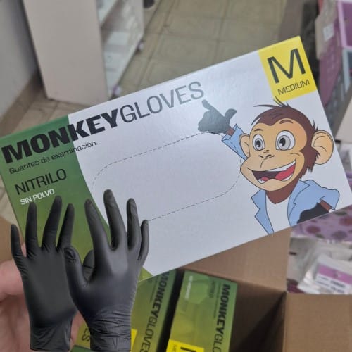 GUANTES MONKEY NITRILO NEGRO S Y M